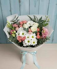 Букет цветов из:  Розы, Лизиантусы и Хризантемы в Сорочинске