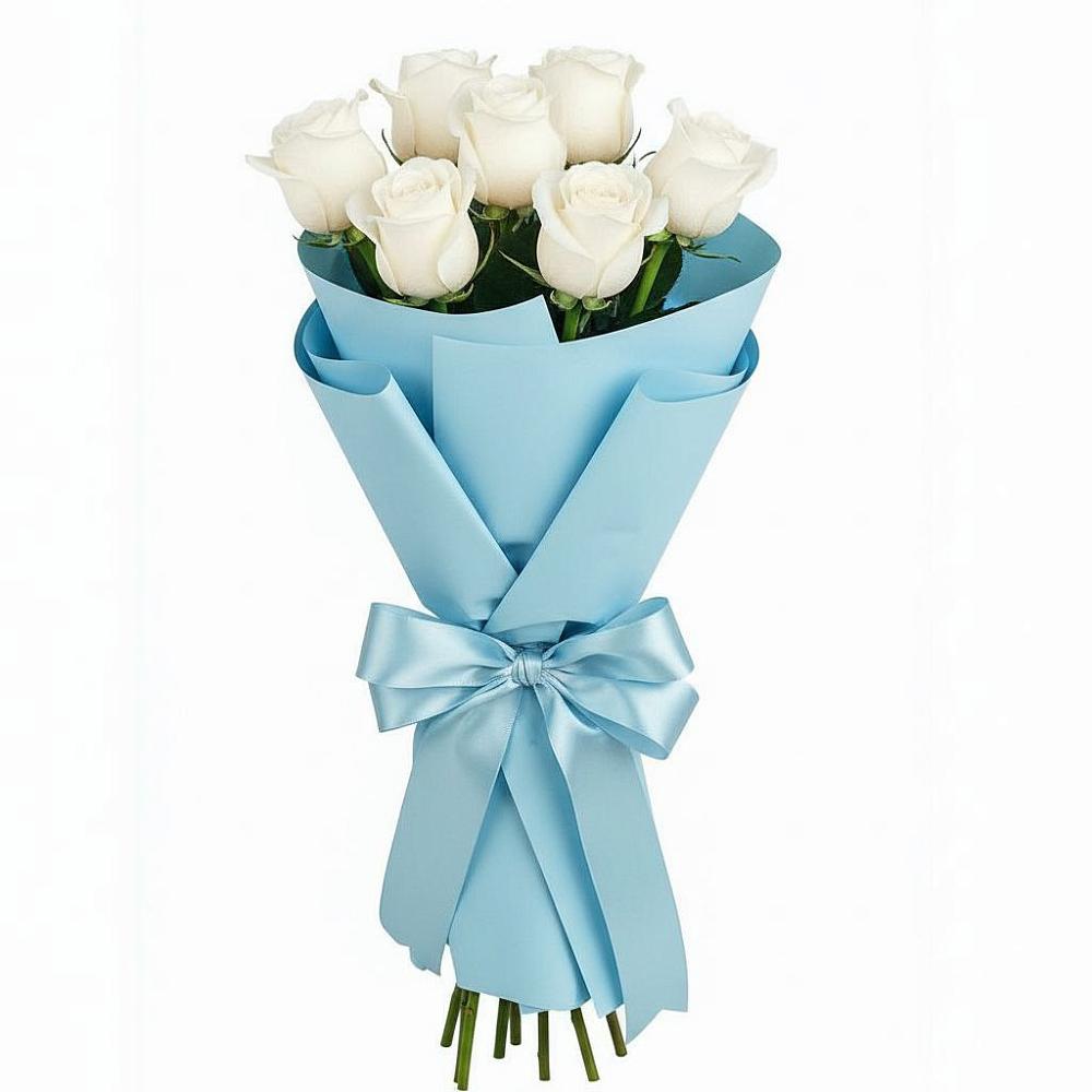 Букет 7 белых роз Проуд в Сорочинске