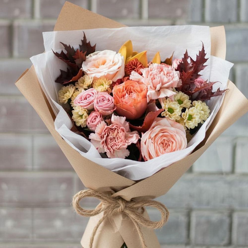 Букет цветов из: Гвоздики, Хризантемы и Розы в Сорочинске