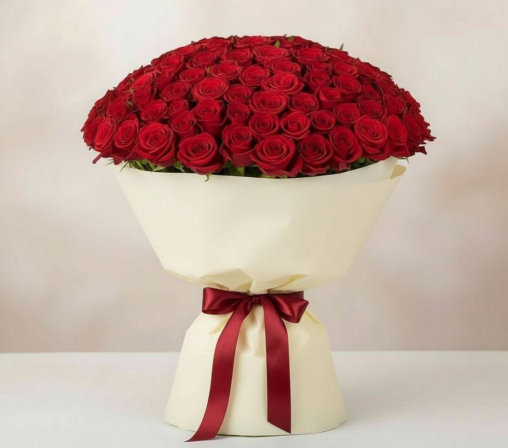 Букет 101 Красная роза Милано в Сорочинске