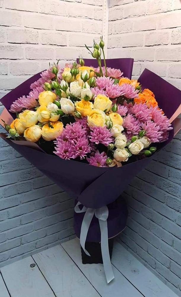 Букет цветов из: Хризантемы и Розы в Сорочинске