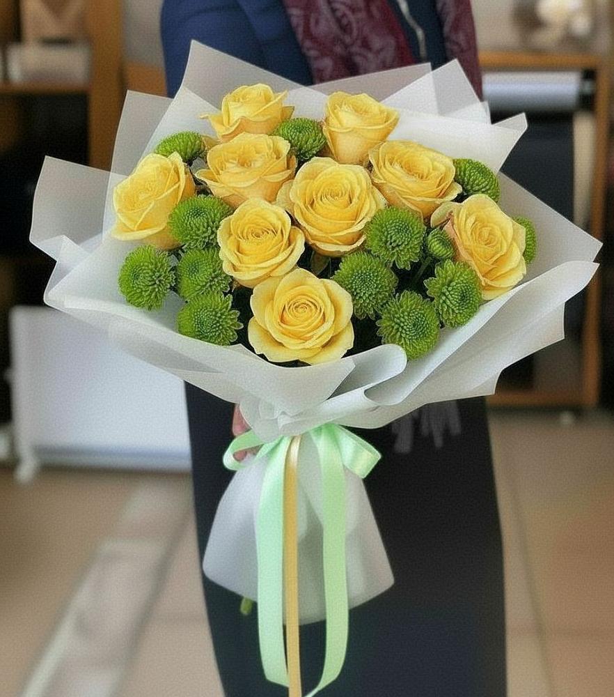 Букет цветов из: Хризантемы и Розы в Сорочинске