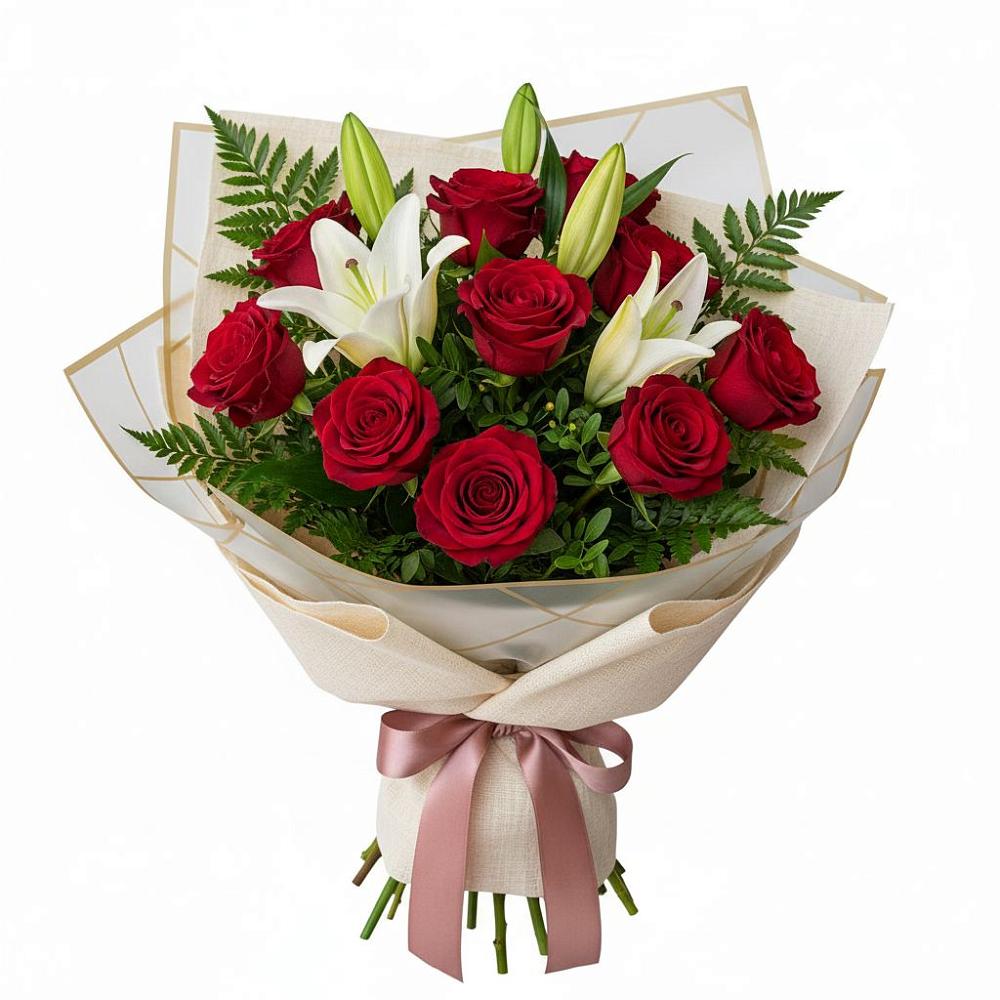 Букет цветов из: Лилии и Розы в Сорочинске