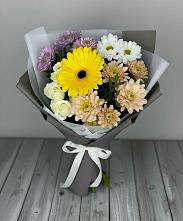 Букет цветов из:  Розы, Герберы и Хризантемы в Сорочинске