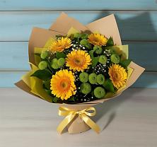 Букет цветов из:  Герберы и Хризантемы в Сорочинске