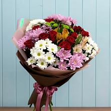 Букет цветов из:  Розы, Хризантемы и Альстромерии #REPLACE_PRED# Сорочинске