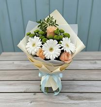 Букет цветов из:  Герберы, Розы и Хризантемы в Сорочинске