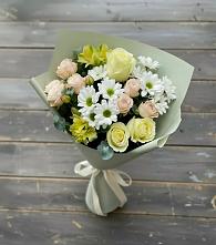 Букет цветов из:  Альстромерии, Розы и Хризантемы в Сорочинске