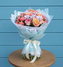 Букет цветов из:  Хризантемы и Розы #REPLACE_PRED# Сорочинске