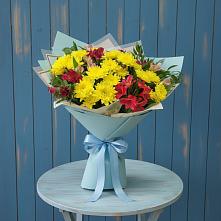 Букет цветов из:  Альстромерии и Хризантемы в Сорочинске