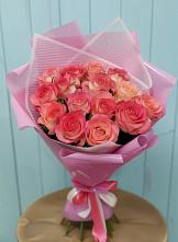 Букет 15 Розовых роз Равель #REPLACE_PRED# Сорочинске